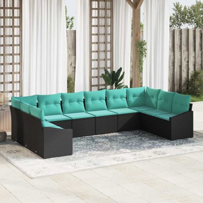 Sofa set 10 pcs. Black...