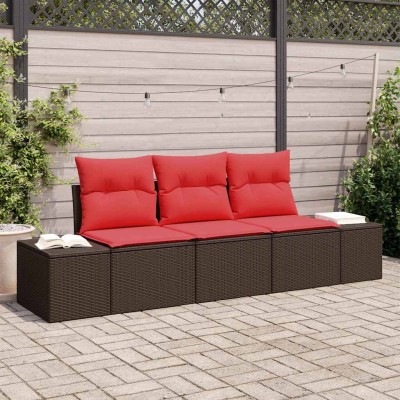 Sofa set 3 pcs. Brown...