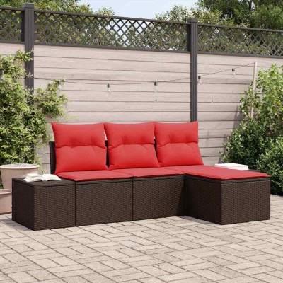 Sofa set 4 pcs. Brown...