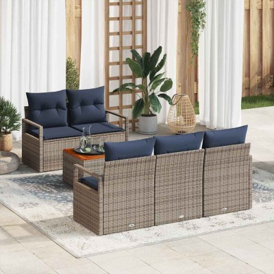 Garden Sofa Set 6 pcs. Gray...