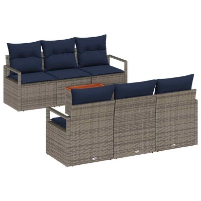 Garden Sofa Set 7 pcs. Gray...