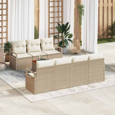 Garden Sofa Set 8 pcs. Sand...