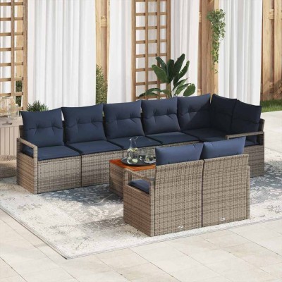 Garden Sofa Set 9 pcs. Gray...