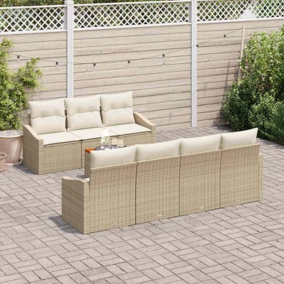 Garden Sofa Set 8 pcs. Sand...