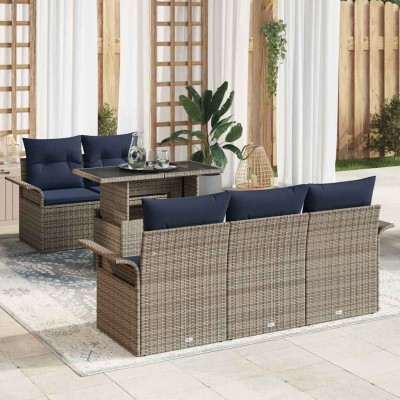 Garden Sofa Set 6 pcs. Gray...