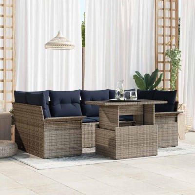 Garden Sofa Set 7 pcs. Gray...