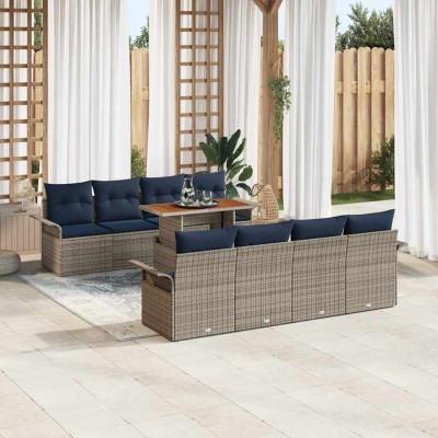 Garden Sofa Set 7 pcs. gray...