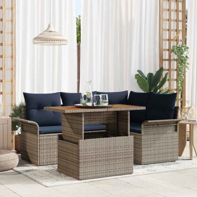 Garden Sofa Set 5 pcs. gray...