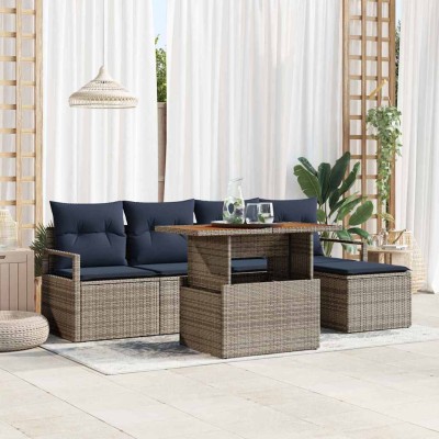 Garden Sofa Set 6 pcs. Gray...