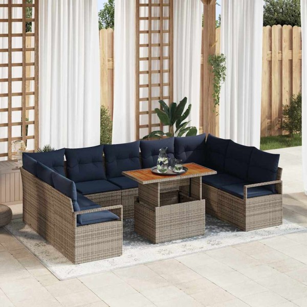 Garden Sofa Set 10 pcs. 9-Number of seats