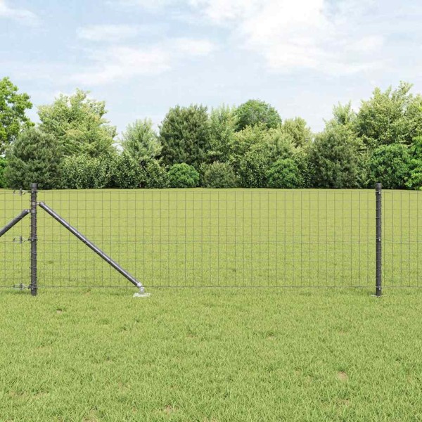 Ground spike fence post 52 pcs. Gray