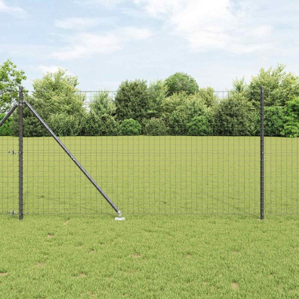 Ground spike fence post 52 pcs. Gray