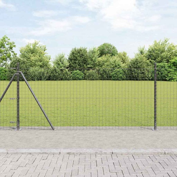 Fence post with concrete foundation 26 pcs. Gray
