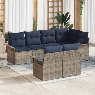Garden Sofa Set 7 pcs. Gray...