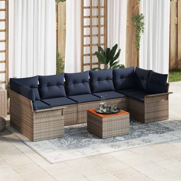 Garden Sofa Set 8 pcs. 7-Number of seats