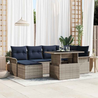 Garden Sofa Set 7 pcs. Gray...