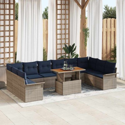 Garden Sofa Set 9 pcs. Gray...