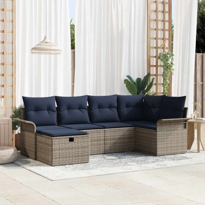 Garden Sofa Set 6 pcs. Gray...