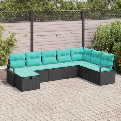 Sofa set 8 pcs. Black...