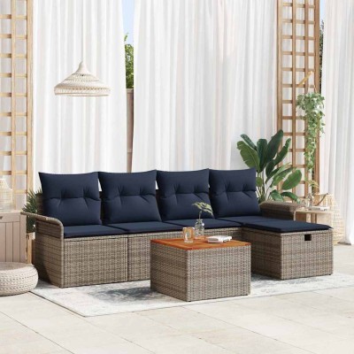 Garden Sofa Set 6 pcs. Gray...