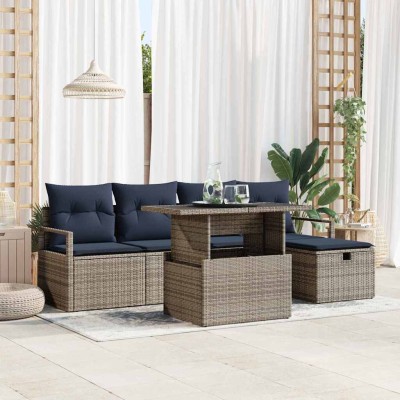 Garden Sofa Set 6 pcs. Gray...