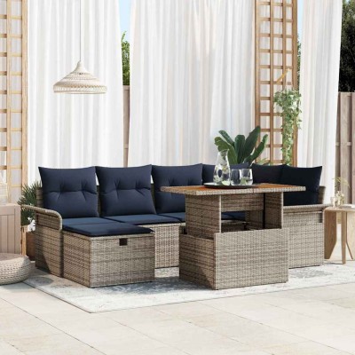 Garden Sofa Set 7 pcs. Gray...