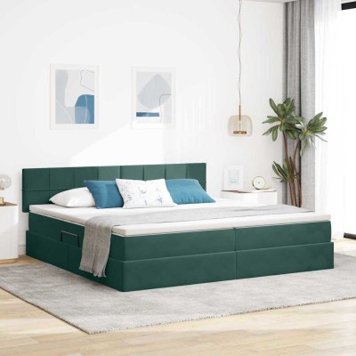 LED storage bed with...