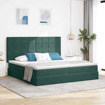 LED storage bed with...