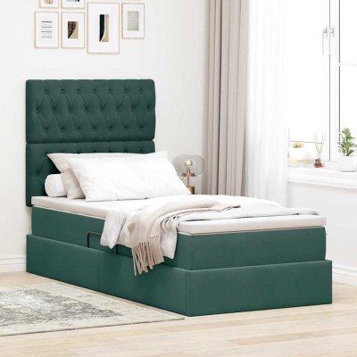 LED storage bed with...