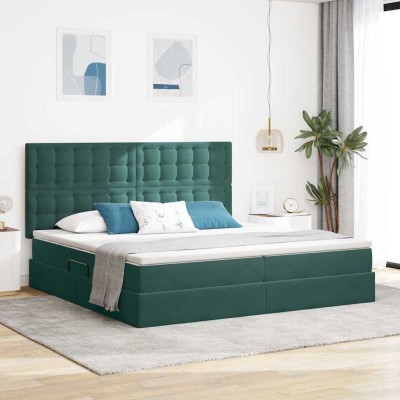 LED storage bed with...