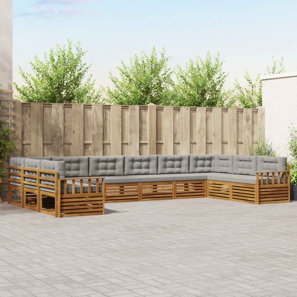 Sofa sets 4 pcs. Natural and light gray