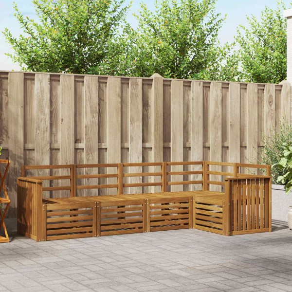 Outdoor sofa set 5 pcs. Natural Polyester