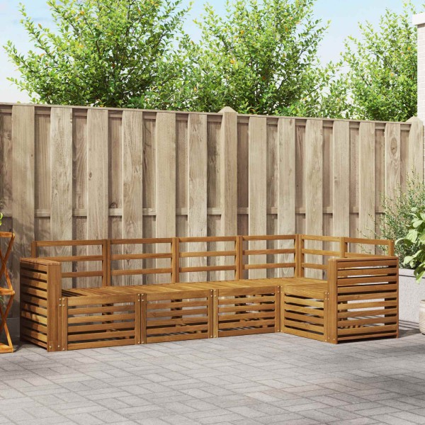 Outdoor sofa set 5 pcs. Natural Polyester