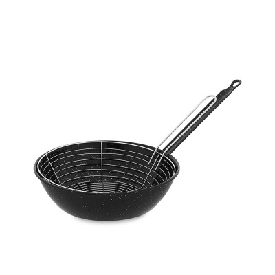Frying pan with basket...