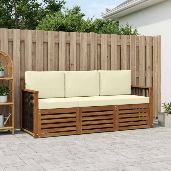 Sofa sets 3 pcs. Solid acacia wood