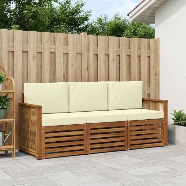 Sofa sets 3 pcs. Solid acacia wood