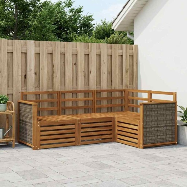 Outdoor sofa set 4 pcs. Polyester
