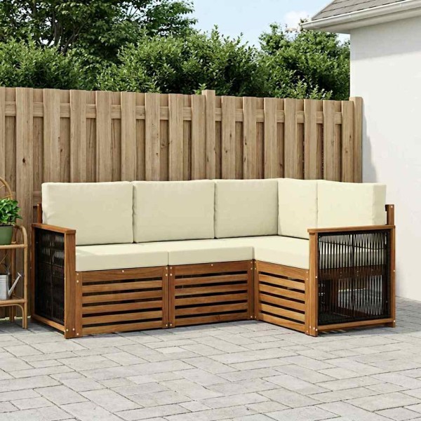 Outdoor sofa set 4 pcs. Polyester