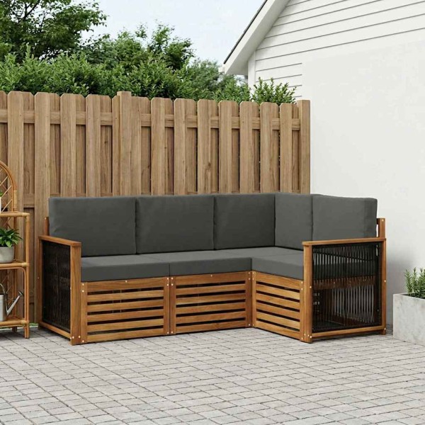 Outdoor sofa set 4 pcs. Polyester