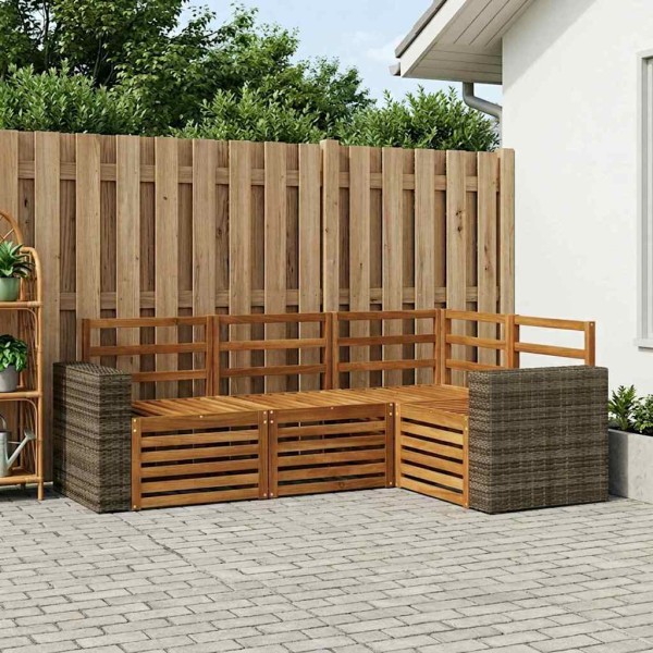 Outdoor sofa set 4 pcs. Polyester