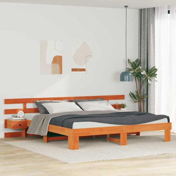 Bed frame Brown 180 x 200 cm Solid pine wood