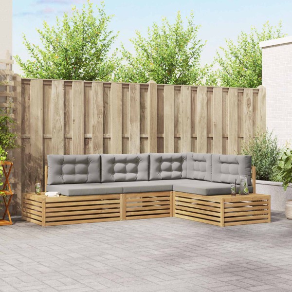 5 pcs. Outdoor sofa set Polyester White