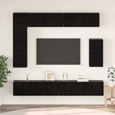 TV cabinet set 8 pcs. Black...