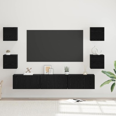 TV cabinet set 7 pcs. Black...