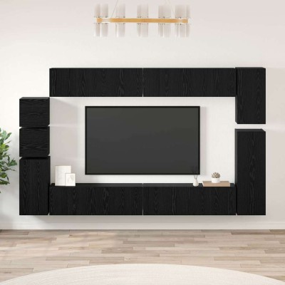 TV cabinet set 9 pcs. Black...