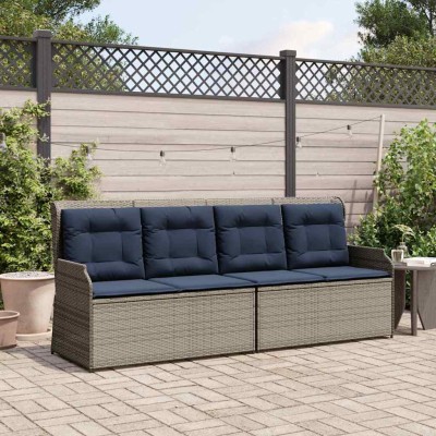 Garden bench Gray polyrattan