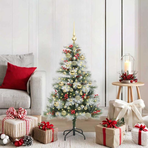 Artificial Christmas tree Green and white 120 cm