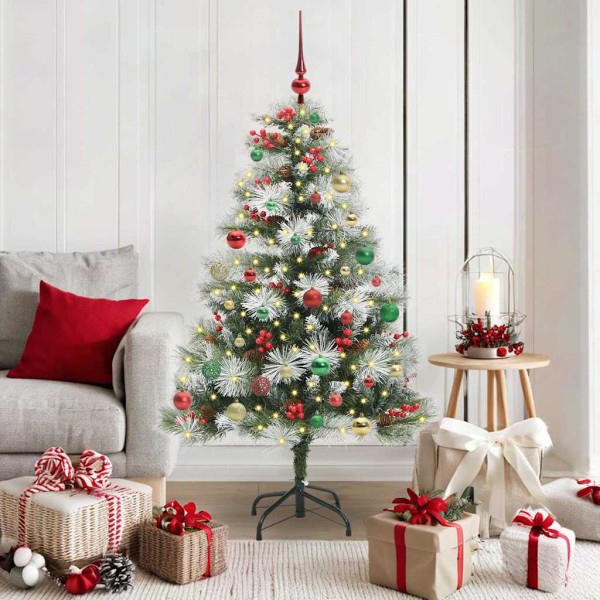 Artificial Christmas tree Green and white 150 cm