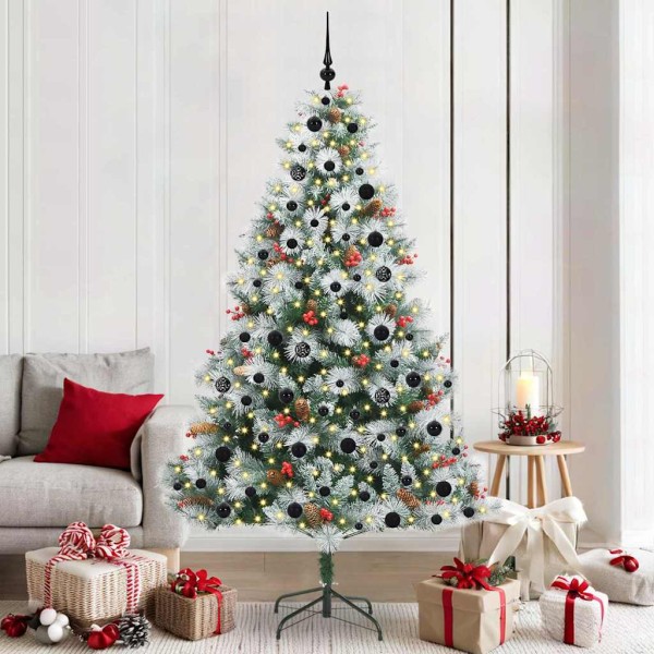Artificial Christmas tree Green and white 210 cm