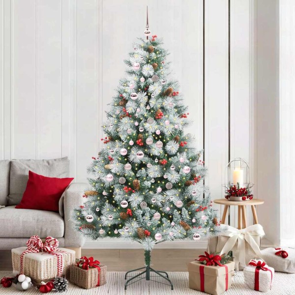 Artificial Christmas tree Green and white 210 cm